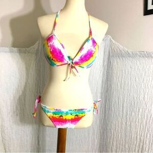 Bamboo Island Colorful Tie Dye Two-piece Bikini Size M